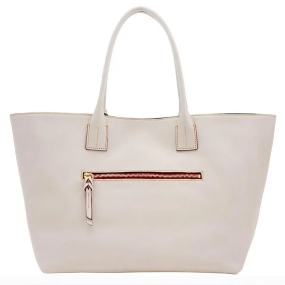 Dooney & Bourke Medium Russel Florentine Leather Tote in ECRU  - NWT - Picture 3 of 8